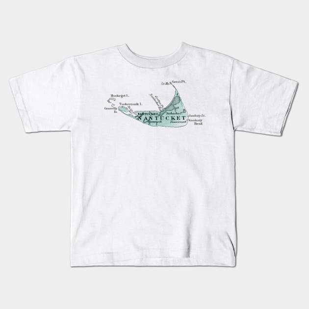 1875 Nantucket Island Kids T-Shirt by historicimage